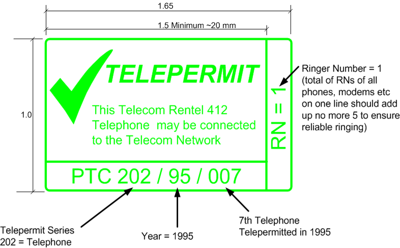Telepermit Label